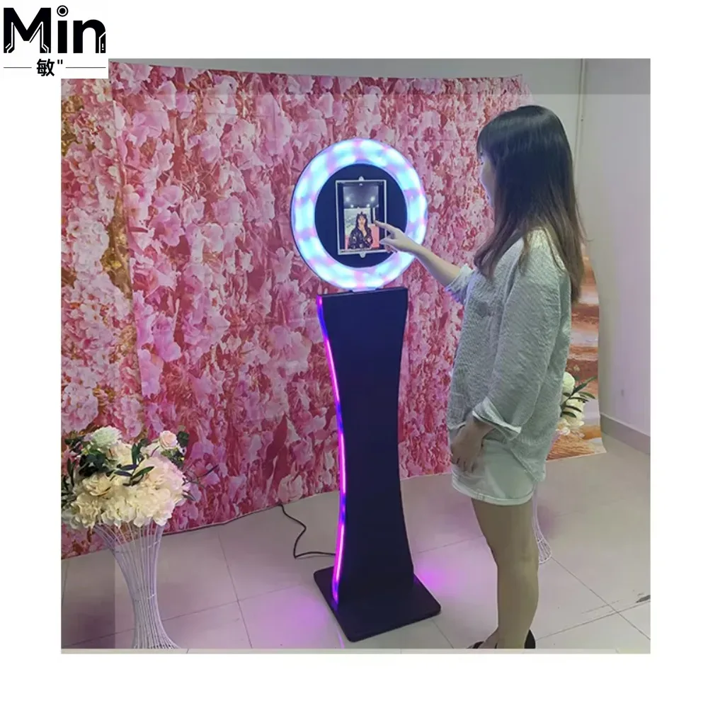 Photo Booth Machine - Портативная фотобудка 360° с 3D-кольцевой LED-подсветкой
